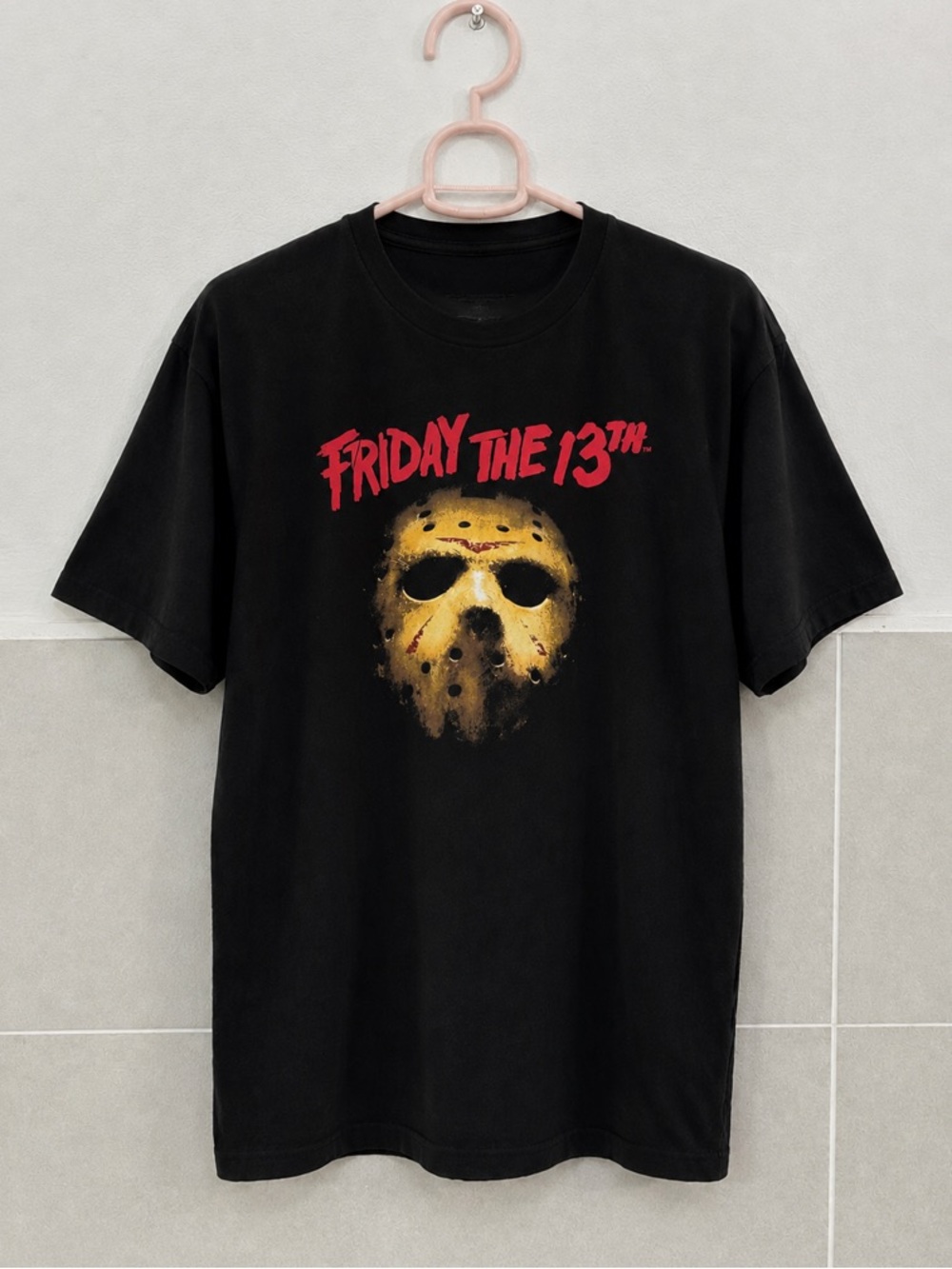 Friday the 13th Jason Voorhees Hockey Mask Halloween Black T-Shirt